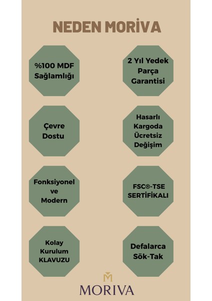 % 100 Mdf Moriva Kitaplık 8 Bölüm 4 Raf Soft Beyaz- Ceviz 180 cm indirimleri