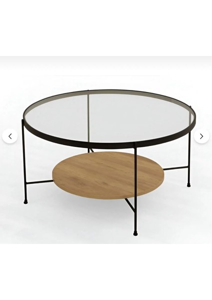Oslo Orta Sehpa 45X75 cm Siyah Mat Boyalı Metal Ayaklı Şeffaf Füme Cam-Ims Zigondünyası fiyatları