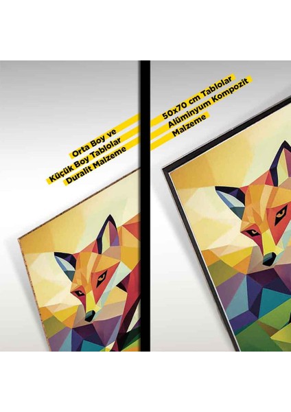 “renklerin Tilkisi – Modern Pop Art Stil Duvar Dekoru” modelleri