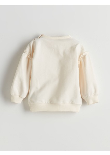 Yeni Sezon Bisiklet Yaka Barbie Baskılı Kız Bebek Sweatshirt fiyatları