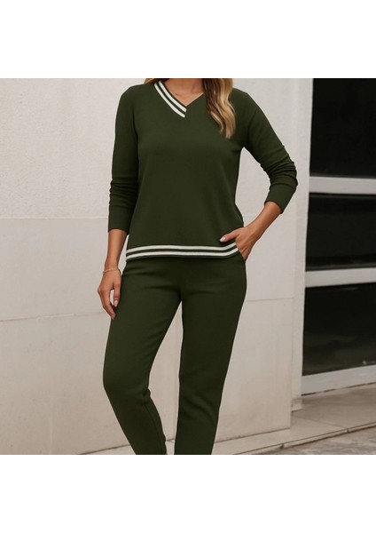Mdb Kadın Uzun Kollu Ribana Detay Viskon Iki Iplik Ikili Takım modelleri