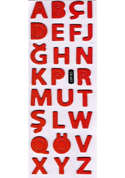 Sticker Kabartmalı Sticker Defter Planlayıcı Etiket (CB507) 16X7 Cm- Kırmızı Harfler fiyatları