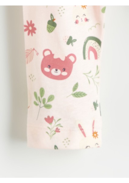 Yeni Sezon Beli Lastikli Baskılı Kız Bebek Tayt fiyatları