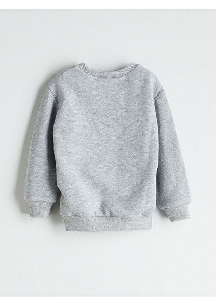 Yeni Sezon Bisiklet Yaka Panda Baskılı Erkek Çocuk Sweatshirt modelleri