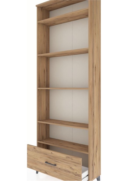 Arges Dolap 5 Raflı Tek Çekmeceli 88X30X243 Çam-Çam indirimleri