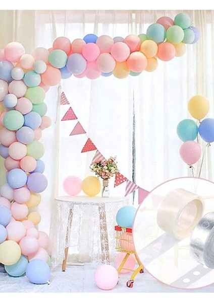 Kalisan 100 Adet Makaron Karışık Balon + 5mt Balon Zinciri, Doğum Günü Süsleri, Parti Malzemeleri