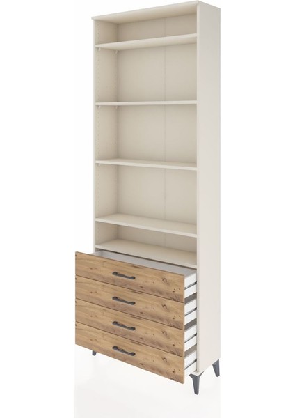 Arges Dolap 5 Raflı 4 Çekmeceli 88X30X243 Aytaşı-Çam fırsatları