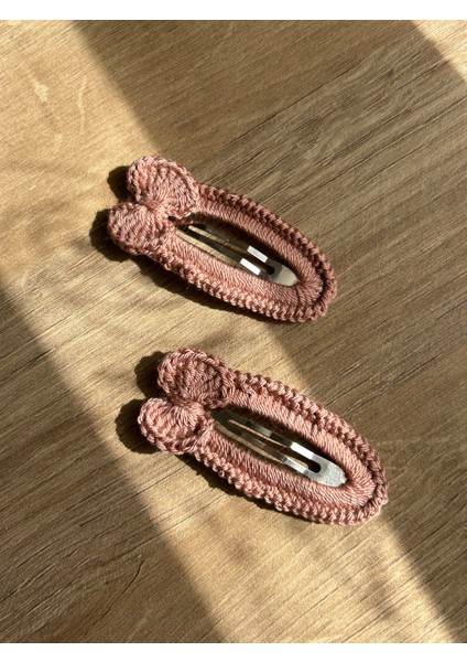 Pembe Fiyonk Çıtçıtlı Toka 2'li