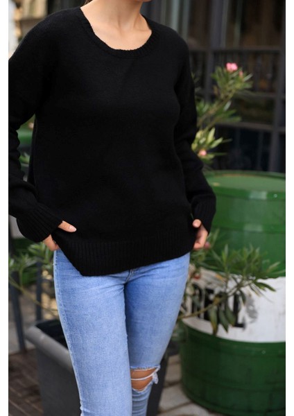 Latmos Düz Triko Kazak- Siyah fiyatları