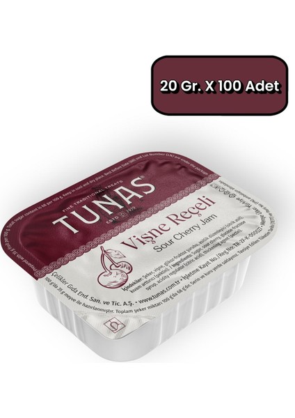 Piknik 100 Adet Vişne Reçeli 20 gr