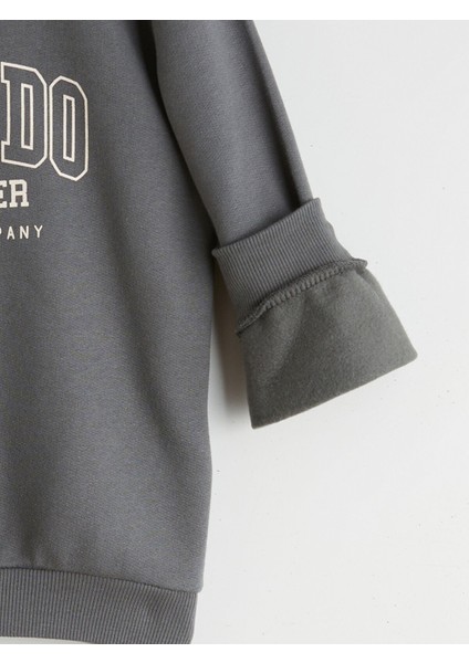 Yeni Sezon Baskılı Erkek Çocuk Kalın Sweatshirt 2'li modelleri