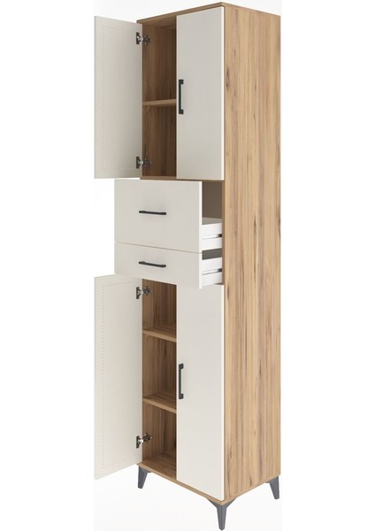 Hyperion Dolap 4 Raflı 2 Çekmeceli 4 Kapaklı 60X44X243 Çam-Aytaşı fırsatları