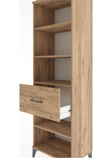 Hyperion Dolap 4 Raflı Tek Çekmeceli 60X44X195 Çam-Çam indirimleri