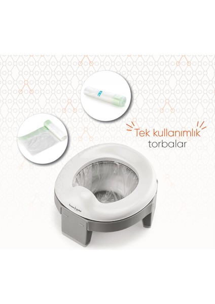 Beyaz Katlanabilir Seyahat Çocuk Tuvaleti modelleri