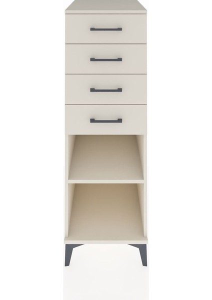 Kronos Dolap Tek Raflı 4 Çekmeceli 44X59X134 Aytaşı-Aytaşı