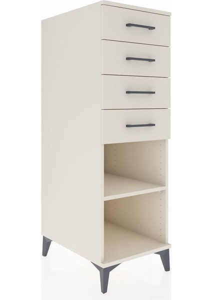Kronos Dolap Tek Raflı 4 Çekmeceli 44X59X134 Aytaşı-Aytaşı fiyatları