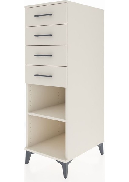 Kronos Dolap Tek Raflı 4 Çekmeceli 44X59X134 Aytaşı-Aytaşı modelleri