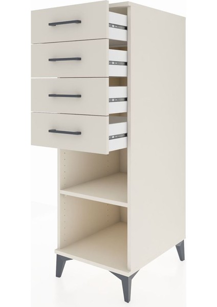 Kronos Dolap Tek Raflı 4 Çekmeceli 44X59X134 Aytaşı-Aytaşı fırsatları