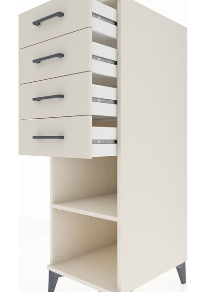 Kronos Dolap Tek Raflı 4 Çekmeceli 44X59X134 Aytaşı-Aytaşı indirimleri