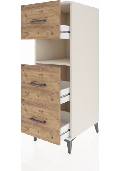 Kronos Dolap Tek Raflı 3 Çekmeceli 44X59X134 Aytaşı-Çam fırsatları