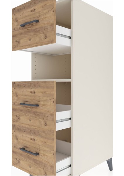 Kronos Dolap Tek Raflı 3 Çekmeceli 44X59X134 Aytaşı-Çam indirimleri