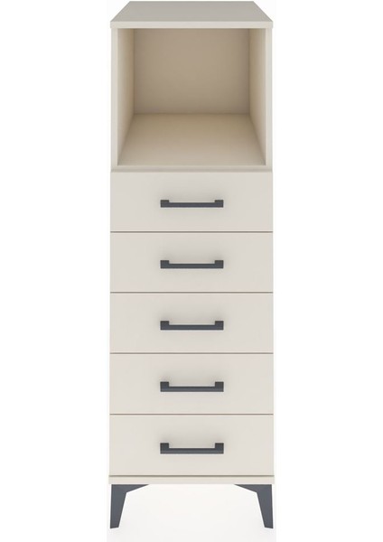 Kronos Dolap Tek Raflı 5 Çekmeceli 44X59X134 Aytaşı-Aytaşı