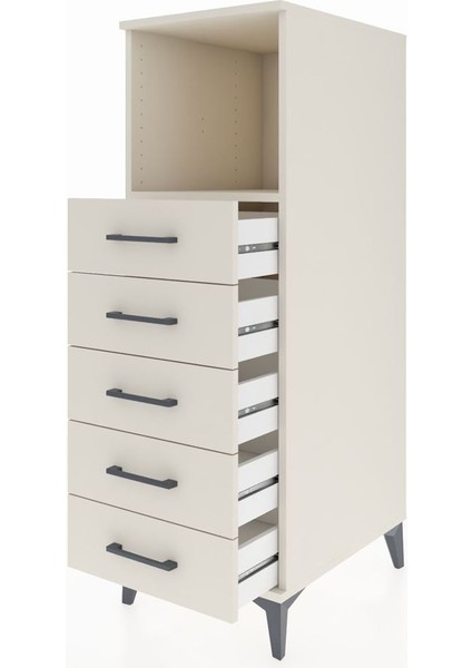 Kronos Dolap Tek Raflı 5 Çekmeceli 44X59X134 Aytaşı-Aytaşı fırsatları