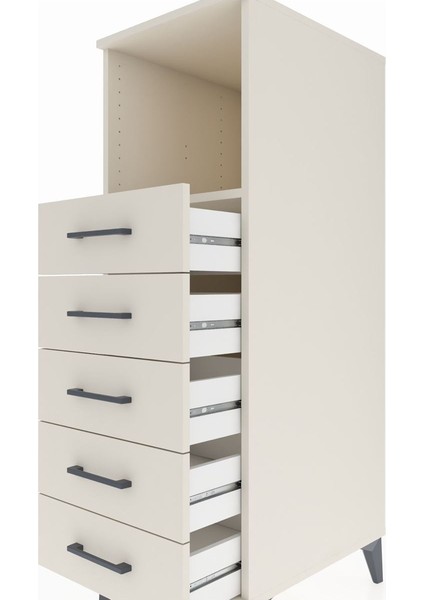 Kronos Dolap Tek Raflı 5 Çekmeceli 44X59X134 Aytaşı-Aytaşı indirimleri