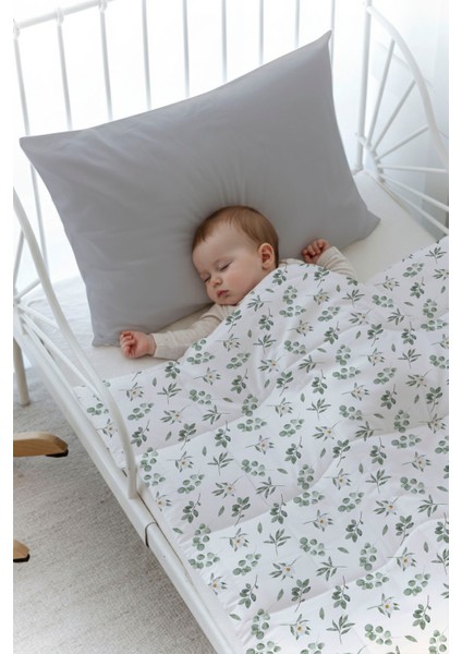 Organik Baskılı Bebek (100X150 Cm) Yorgan Seti - Iconic Serisi - Okaliptus fiyatları