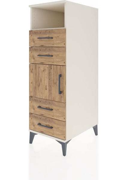 Kronos Dolap 2 Raflı 4 Çekmeceli Tek Kapaklı 44X59X134 Aytaşı-Çam modelleri