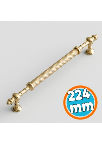 Mobilya Çekmece Mutfak Dolabı Dolap Kapak Kulpları Kulbu Altın Gold Metal Kulp 224 Mm-22.4 cm