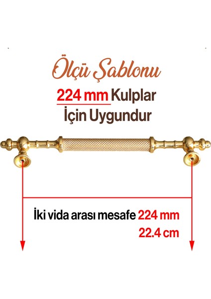 Mobilya Çekmece Mutfak Dolabı Dolap Kapak Kulpları Kulbu Altın Gold Metal Kulp 224 Mm-22.4 cm modelleri