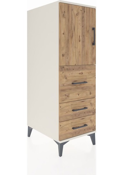 Kronos Dolap Tek Raflı 3 Çekmeceli Tek Kapaklı 44X59X134 Aytaşı-Çam fiyatları