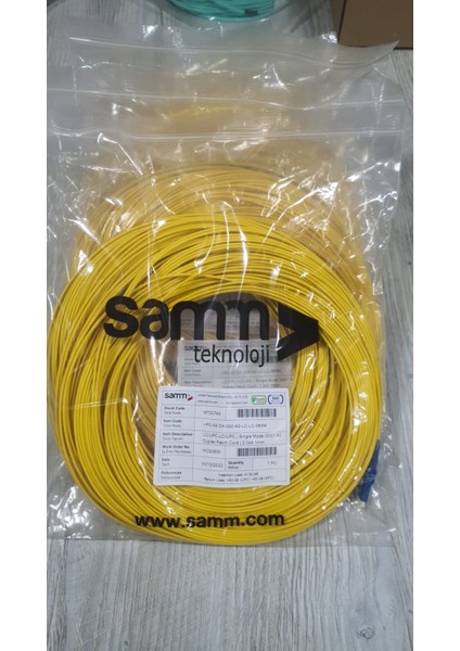 Fiber Optik Patch Kablo Lc-Lc Dx Sıngle Mode 60M