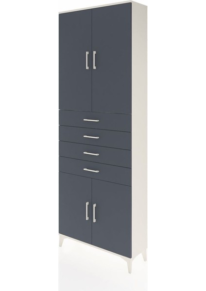 Arges Dolap 3 Raflı 4 Çekmeceli 4 Kapaklı 88X30X243 Aytaşı-Antrasit modelleri
