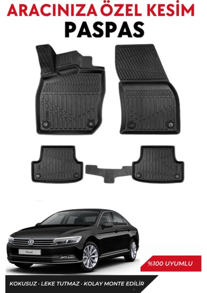 Volkswagen Passat B8 Sedan 2022 Model Bagaj Havuzu+Paspas Takımı Full Takım