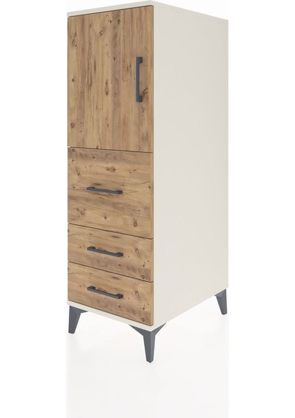 Kronos Dolap Tek Raflı 3 Çekmeceli Tek Kapaklı 44X59X134 Aytaşı-Çam modelleri