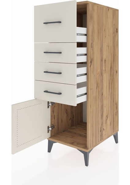 Kronos Dolap 4 Çekmeceli Tek Kapaklı 44X59X134 Çam-Aytaşı fırsatları