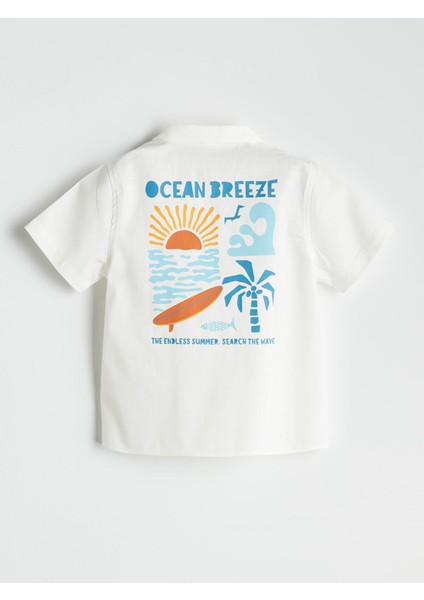 Yeni Sezon Resort Yaka Baskılı Erkek Çocuk Gömlek indirimleri