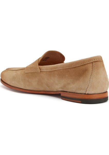 Bej Erkek Deri Loafer modelleri