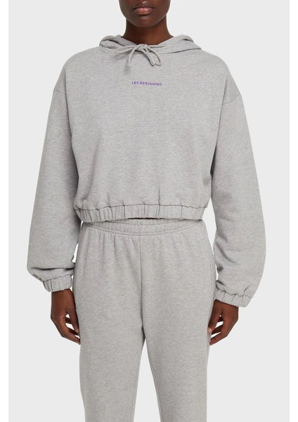 Baskılı Kapüşonlu % 100 Pamuk Sweat Bayan Sweat LB21SSCORFUHD