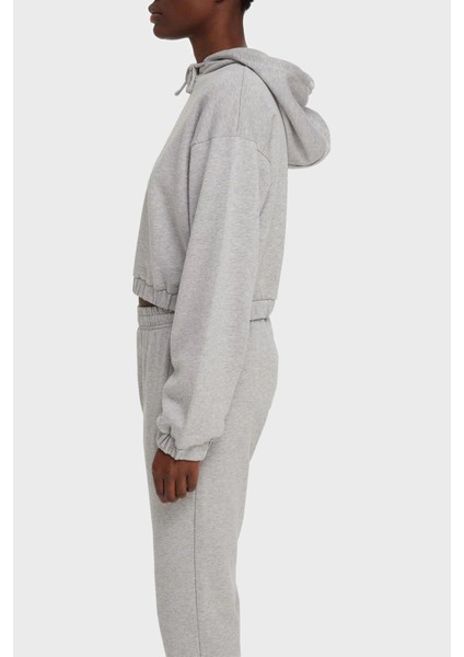 Baskılı Kapüşonlu % 100 Pamuk Sweat Bayan Sweat LB21SSCORFUHD fırsatları