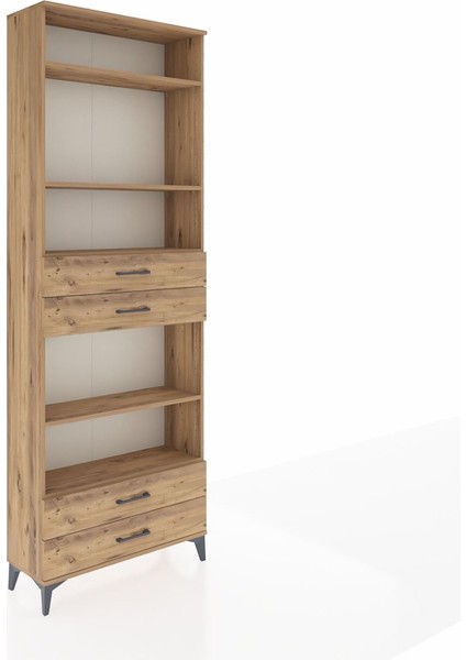 Arges Dolap 5 Raflı 4 Çekmeceli 88X30X243 Çam-Çam fiyatları