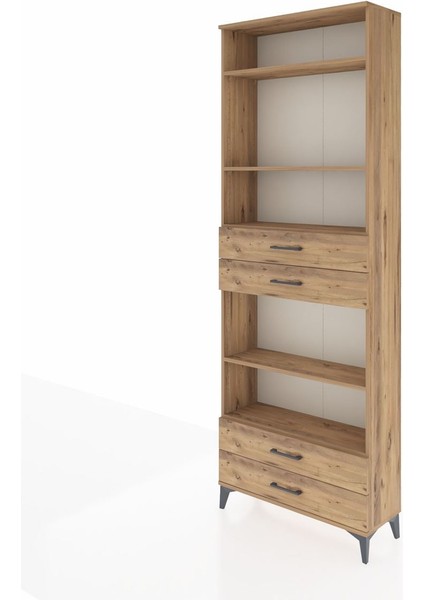 Arges Dolap 5 Raflı 4 Çekmeceli 88X30X243 Çam-Çam modelleri