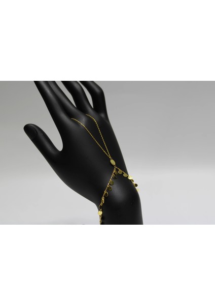 14 Ayar Altın Pullu Şık ve Zarif Şahmeran Bileklik