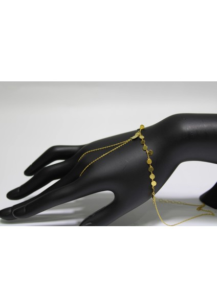 14 Ayar Altın Pullu Şık ve Zarif Şahmeran Bileklik modelleri