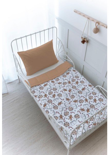 Organik Baskılı Bebek (100X150 Cm) Yorgan Seti - Iconic Serisi - Cookie And Milk