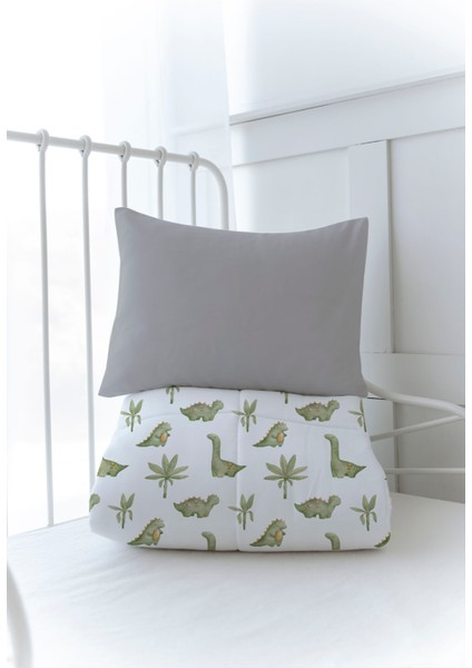 Organik Baskılı Bebek (100X150 Cm) Yorgan Seti - Iconic Serisi - Yeşil Dinazorlar modelleri