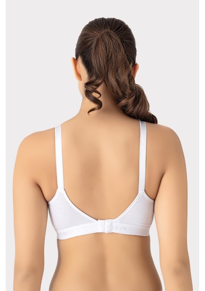 Çıkarılabilir Pedli Emzirme Sütyeni 3'lü Beyaz Siyah Ten Pamuklu Göğüs Ucu Belli Etmez modelleri