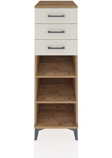 Kronos Dolap 2 Raflı 3 Çekmeceli 44X59X134 Çam-Aytaşı
